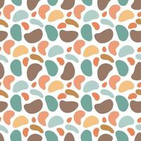 Vector illustration of seamless pattern of minimalist camouflage ornament drawn with earthy natural colors