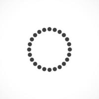 Black abstract vector circle frame halftone dots logo emblem design. Round border Icon using circle dots texture.Vector illustration EPS 10