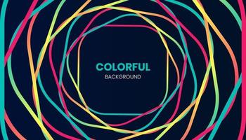 Circular Colorful Abstract Background, abstract Background With Colorful Wavy Lines vector