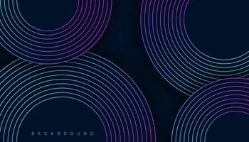 Dark Background With Gradient Circles vector