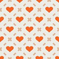Modern banner with colorful seamless pattern of hearts Abstract love symbol vector