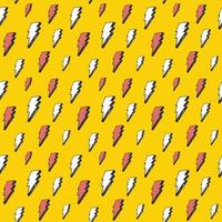 Lightning seamless pattern vector illustration. Hand drawn sketched doodle lightning symbols