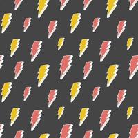 Lightning seamless pattern vector illustration. Hand drawn sketched doodle lightning symbols