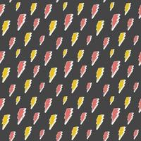 Lightning seamless pattern vector illustration. Hand drawn sketched doodle lightning symbols