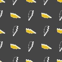 Lightning seamless pattern vector illustration. Hand drawn sketched doodle lightning symbols