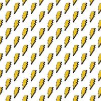 Lightning seamless pattern vector illustration. Hand drawn sketched doodle lightning symbols