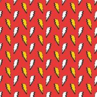 Lightning seamless pattern vector illustration. Hand drawn sketched doodle lightning symbols