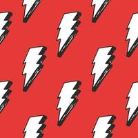 Lightning seamless pattern vector illustration. Hand drawn sketched doodle lightning symbols