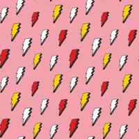 Lightning seamless pattern vector illustration. Hand drawn sketched doodle lightning symbols