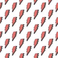 Lightning seamless pattern vector illustration. Hand drawn sketched doodle lightning symbols