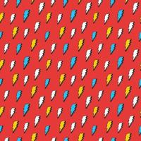 Lightning seamless pattern vector illustration. Hand drawn sketched doodle lightning symbols