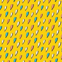 Lightning seamless pattern vector illustration. Hand drawn sketched doodle lightning symbols