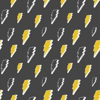 Lightning seamless pattern vector illustration. Hand drawn sketched doodle lightning symbols