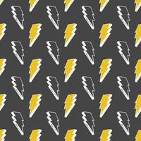 Lightning seamless pattern vector illustration. Hand drawn sketched doodle lightning symbols