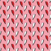 Lightning seamless pattern vector illustration. Hand drawn sketched doodle lightning symbols