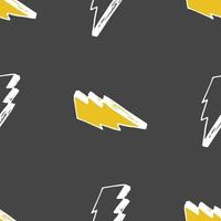 Lightning seamless pattern vector illustration. Hand drawn sketched doodle lightning symbols