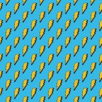 Lightning seamless pattern vector illustration. Hand drawn sketched doodle lightning symbols