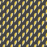 Lightning seamless pattern vector illustration. Hand drawn sketched doodle lightning symbols