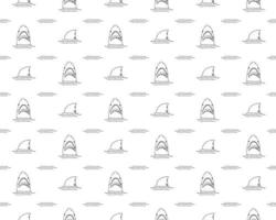 Shark seamless pattern, Hand drawn sketched doodle shark, vector illustration