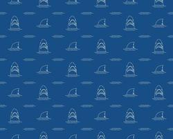 Shark seamless pattern, Hand drawn sketched doodle shark, vector illustration