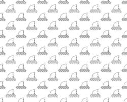 Shark seamless pattern, Hand drawn sketched doodle shark, vector illustration