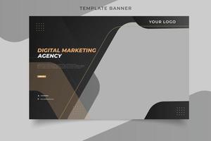 Template banner digital marketing agency vector