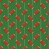 Football, rugby ball seamless pattern hand drawn sketch, vector illustration