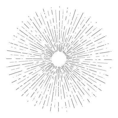 Retro sun bursts, Vintage radiant sun rays shape for logo, labels or emblems and typography decoration template vector Illustration