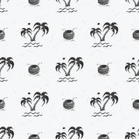 Seamless pattern background with hand drawn palm trees, summer seamless, background, vector illustration