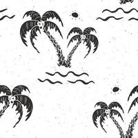 Seamless pattern background with hand drawn palm trees, summer seamless, background, vector illustration