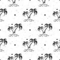 Seamless pattern background with hand drawn palm trees, summer seamless, background, vector illustration