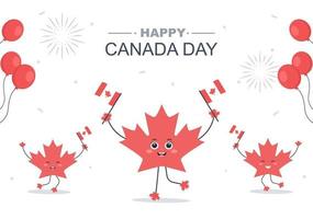 feliz día de canadá celebración ilustración vector