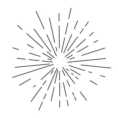 Retro sun bursts, Vintage radiant sun rays shape for logo, labels or emblems and typography decoration template vector Illustration