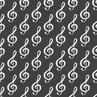 Music note seamless pattern vector illustration. Hand drawn sketched doodle music notes symbols