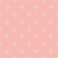 Diamond seamless pattern vector illustration. Hand drawn sketched doodle diamond symbols background