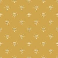 Diamond seamless pattern vector illustration. Hand drawn sketched doodle diamond symbols background