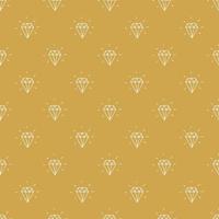 Diamond seamless pattern vector illustration. Hand drawn sketched doodle diamond symbols background