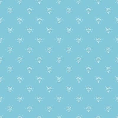 Diamond seamless pattern vector illustration. Hand drawn sketched doodle diamond symbols background