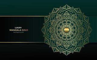 Luxury mandala background with golden arabesque  Pro Vector