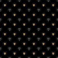 Diamond seamless pattern vector illustration. Hand drawn sketched doodle diamond symbols background