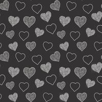 Heart symbol seamless pattern vector illustration. Hand drawn sketch doodle background. Saint Valentains Day or womens day background