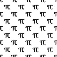 Pi symbol seamless pattern vector illustration. Hand drawn sketched Grunge mathematical signs and formulas, Vector illustration