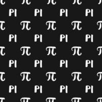 Pi symbol seamless pattern vector illustration. Hand drawn sketched Grunge mathematical signs and formulas, Vector illustration