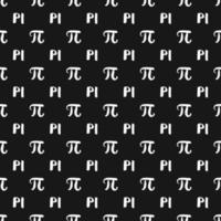 Pi symbol seamless pattern vector illustration. Hand drawn sketched Grunge mathematical signs and formulas, Vector illustration