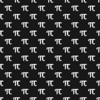 Pi symbol seamless pattern vector illustration. Hand drawn sketched Grunge mathematical signs and formulas, Vector illustration