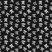 Pi symbol seamless pattern vector illustration. Hand drawn sketched Grunge mathematical signs and formulas, Vector illustration