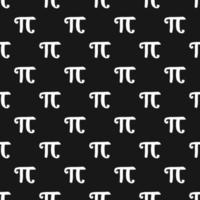 Pi symbol seamless pattern vector illustration. Hand drawn sketched Grunge mathematical signs and formulas, Vector illustration