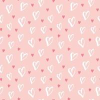 Heart symbol seamless pattern vector illustration. Hand drawn sketch doodle background. Saint Valentines Day or women's day background