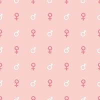 Mars and Venus seamless pattern vector illustration. Hand drawn sketched doodle gender background