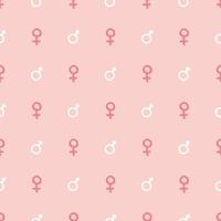 Mars and Venus seamless pattern vector illustration. Hand drawn sketched doodle gender background